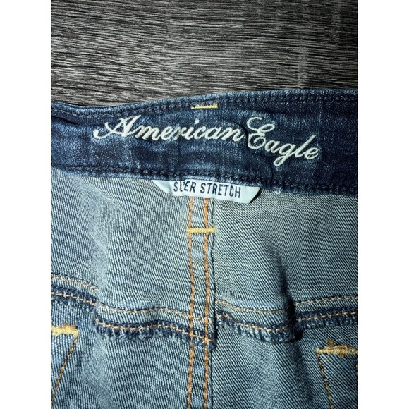 American Eagle Super Stretch Jeans Size 16 Y2K Bootcut Denim Casual - Picture 4 of 7